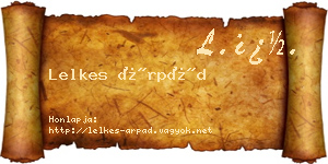 Lelkes Árpád névjegykártya